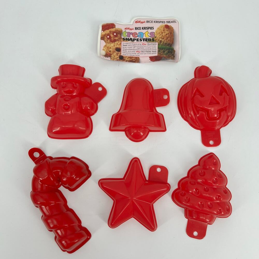 Vtg Kelloggs Rice Krispy Treats Shapesters Molds 3D Lot of 6 Halloween Christmas